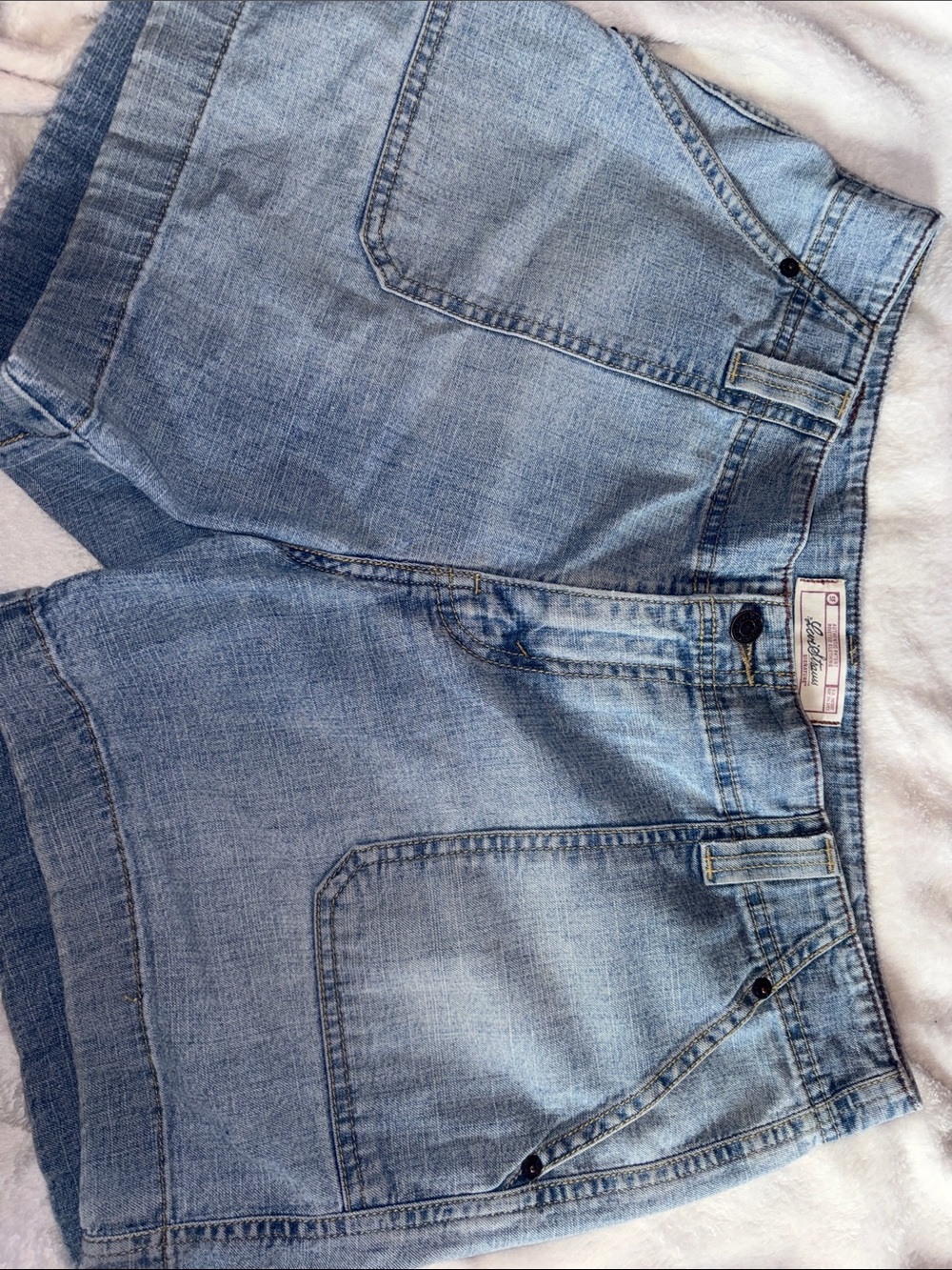 Levi's Light Blue Denim Shorts with Contrast Stitching